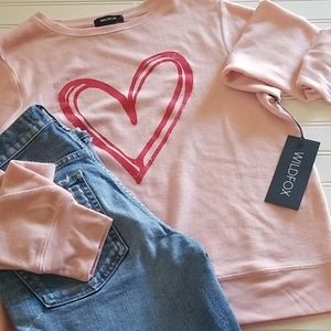 Wildfox Stretchy Heart Sweater